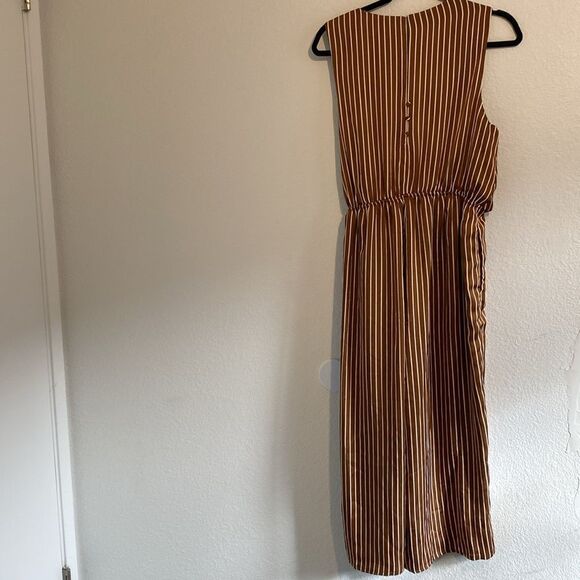Anthropologie Greylin Brown Striped Jumpsuit Size Large - Picture 8 of 10